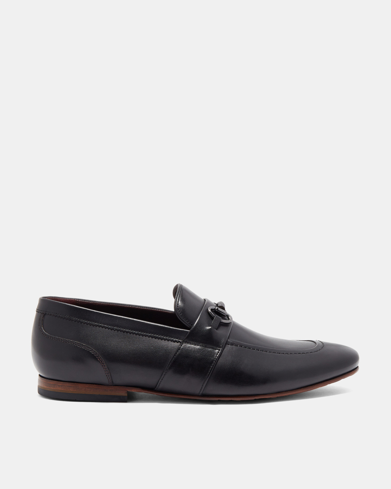 DAISER Burnished leather loafers