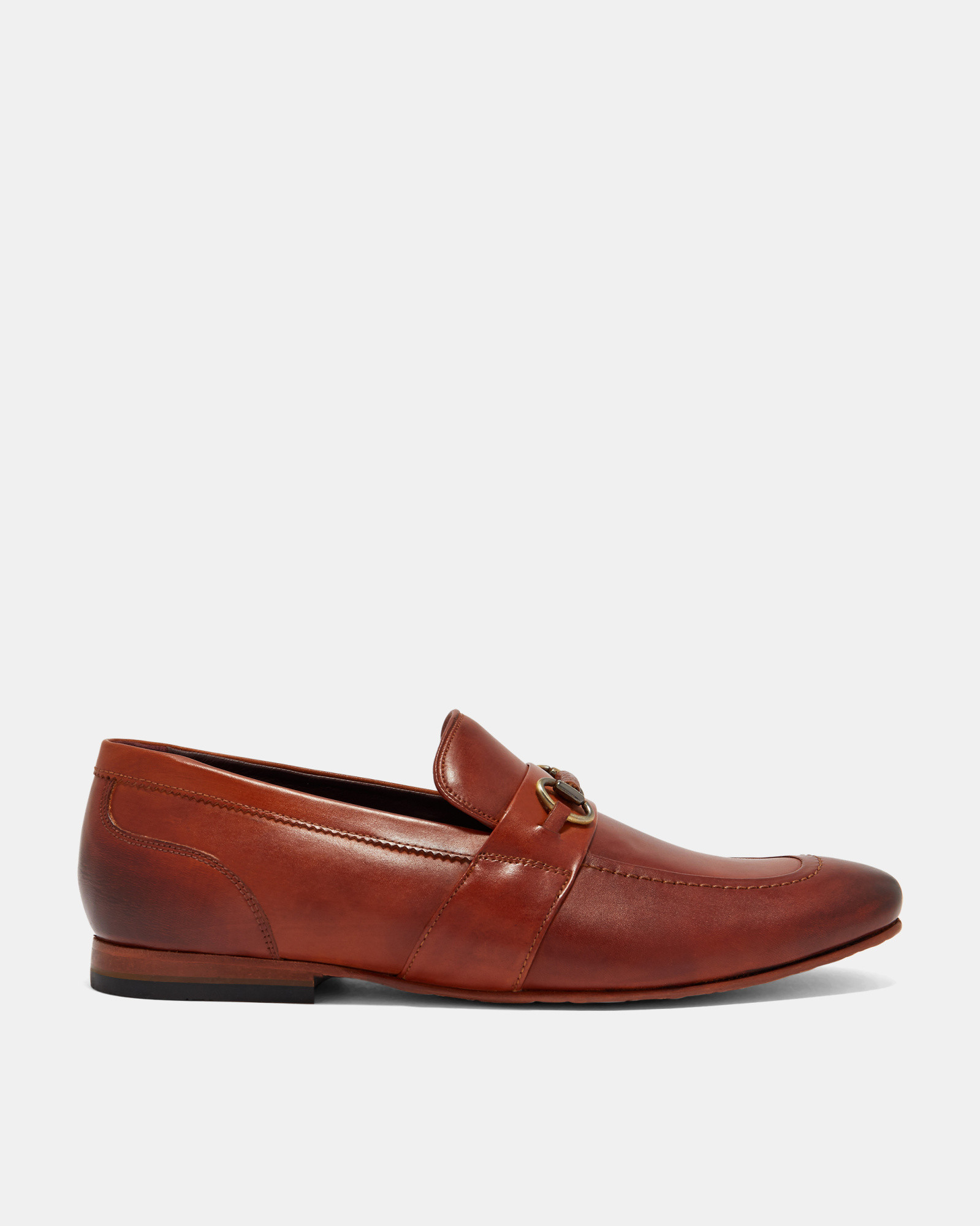 DAISER Burnished leather loafers