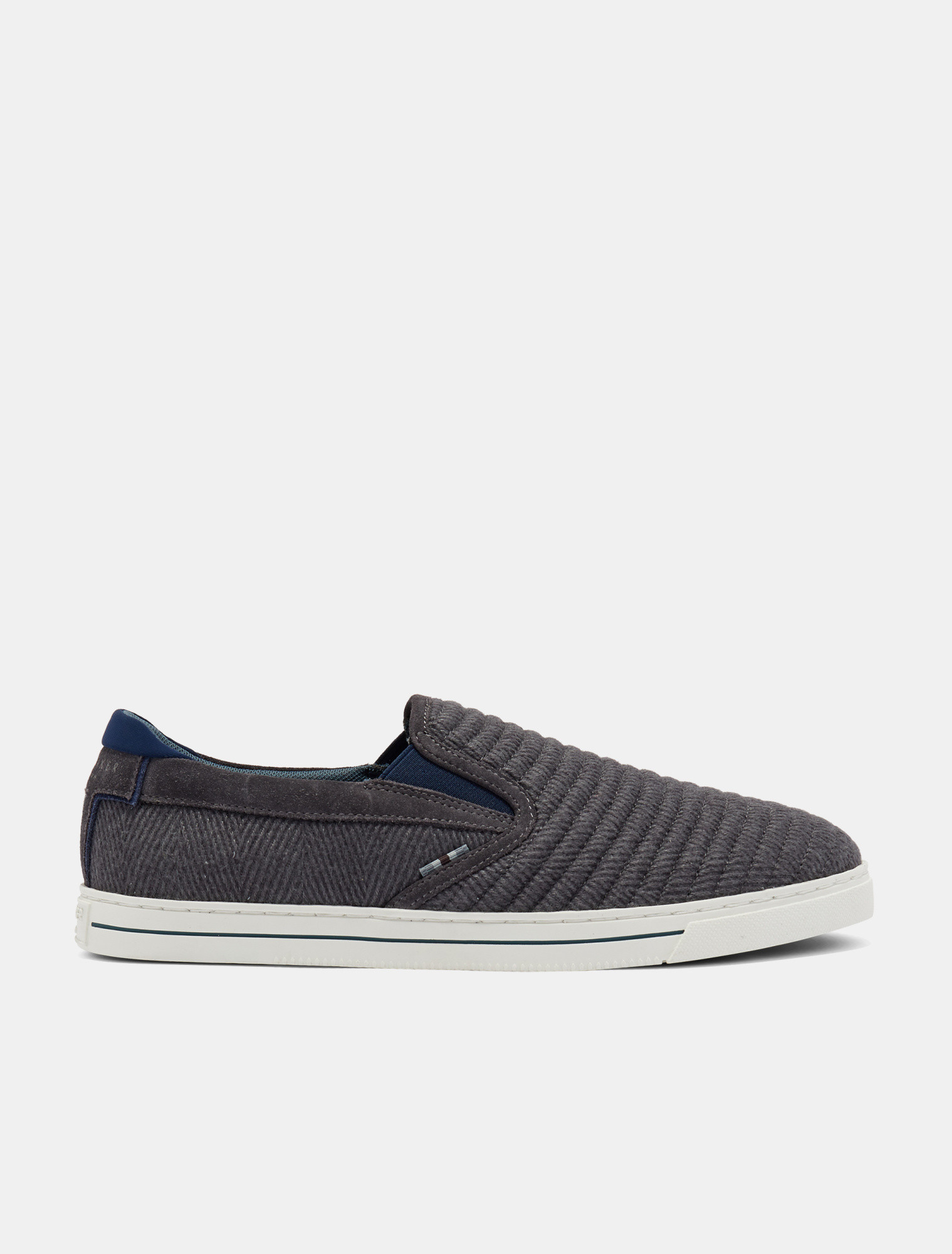 DANIAM Slip-on suede and wool trainers