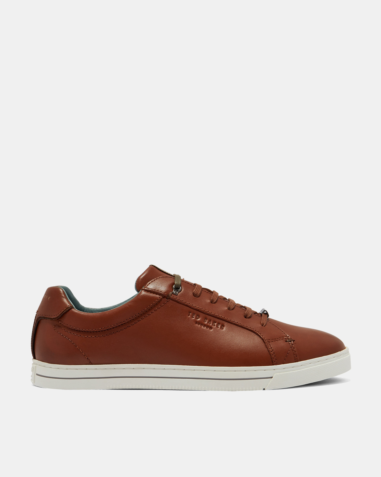 THAWNE Burnished leather sneakers