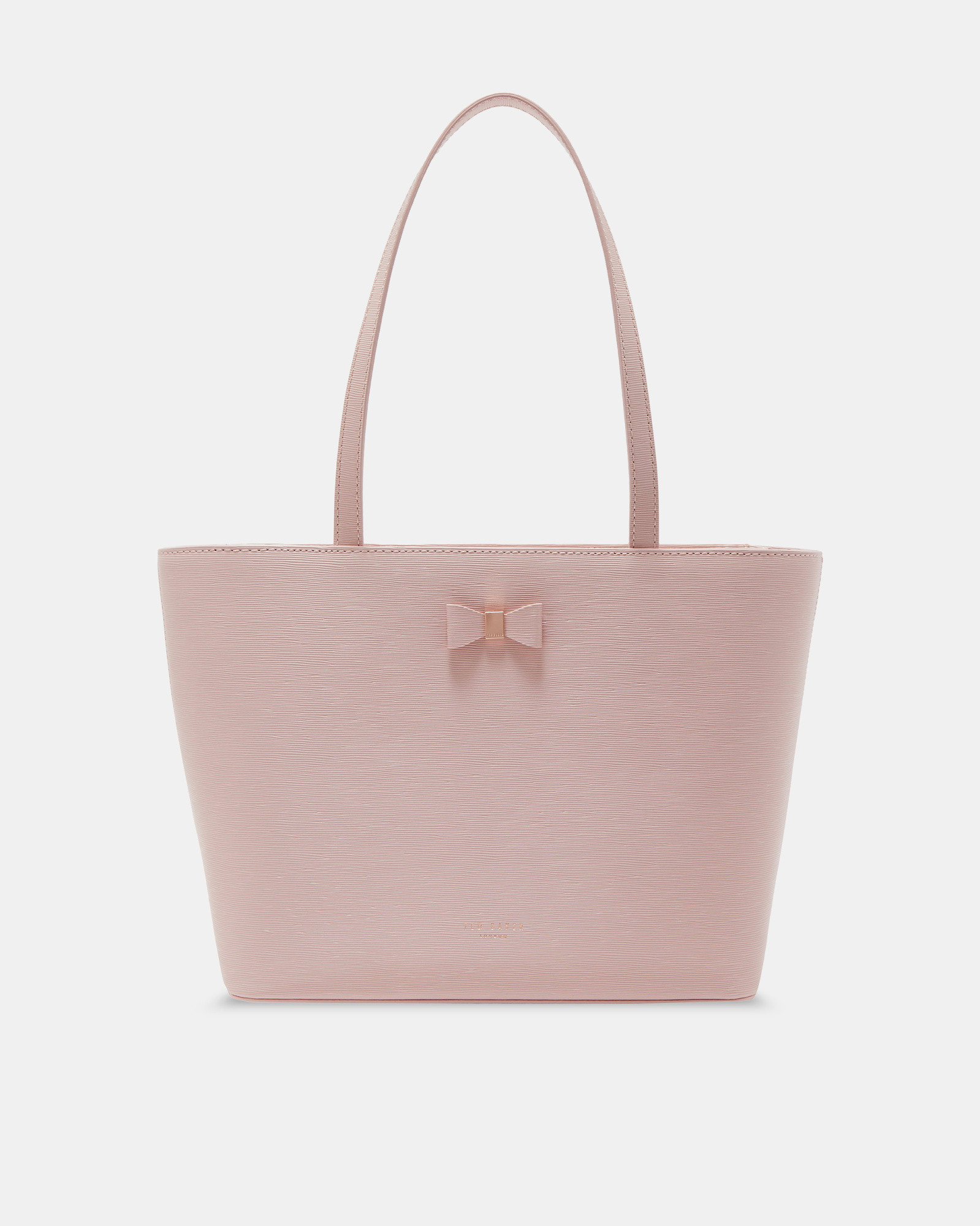 DEANIE Bow detail small leather shopper bag