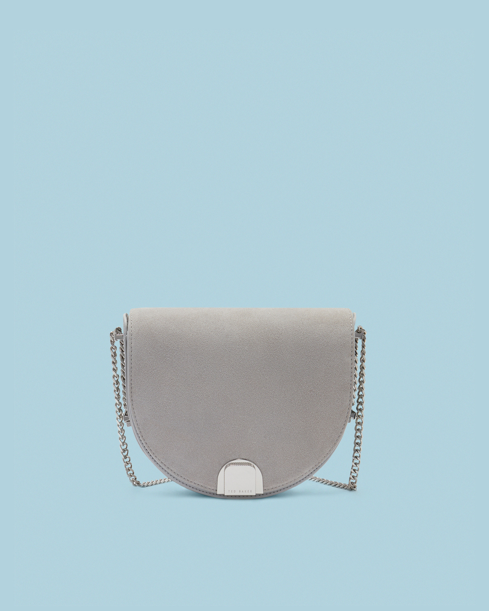 FLOSSI Mini suede moon cross body bag