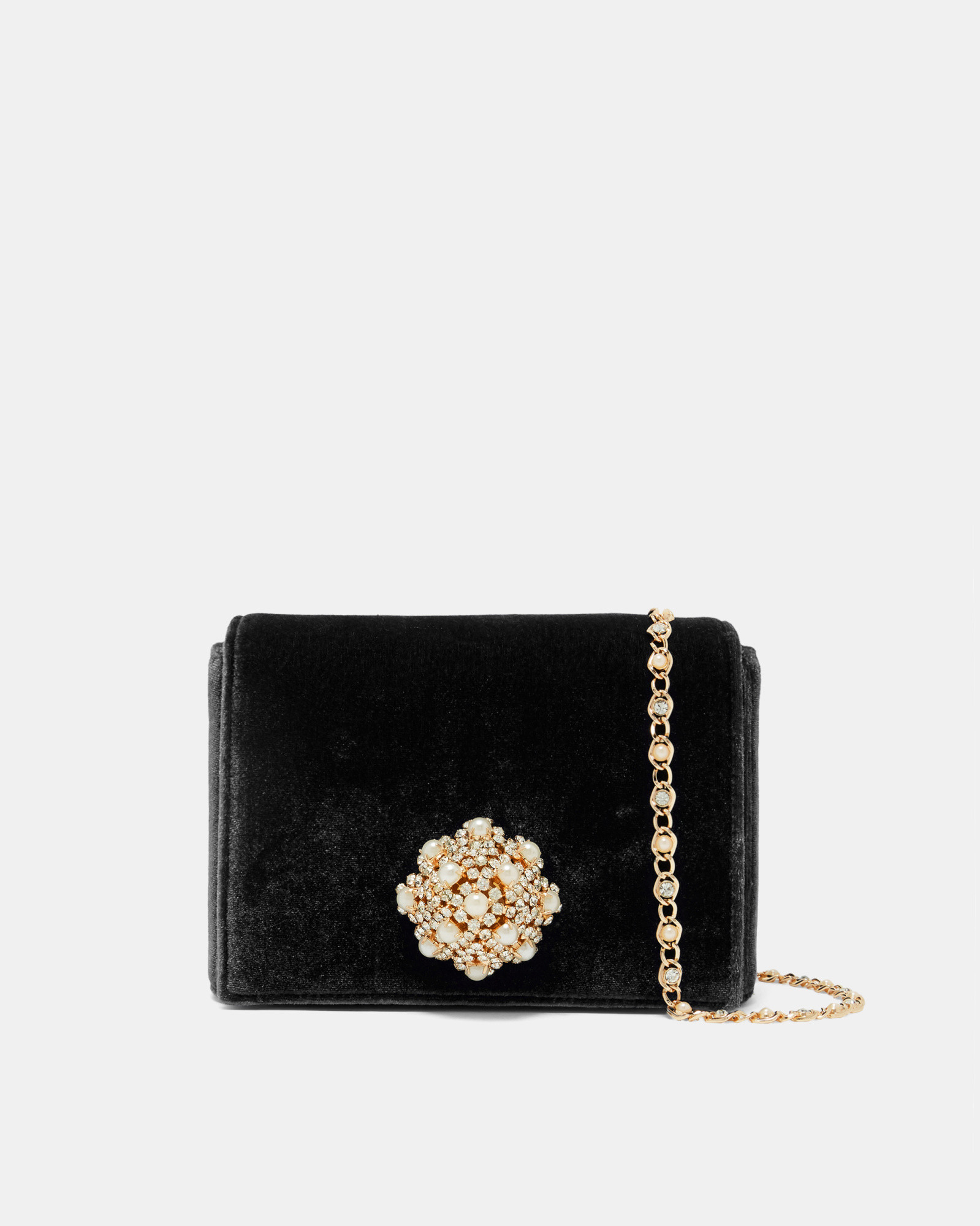 FREYAA Brooch detail evening bag