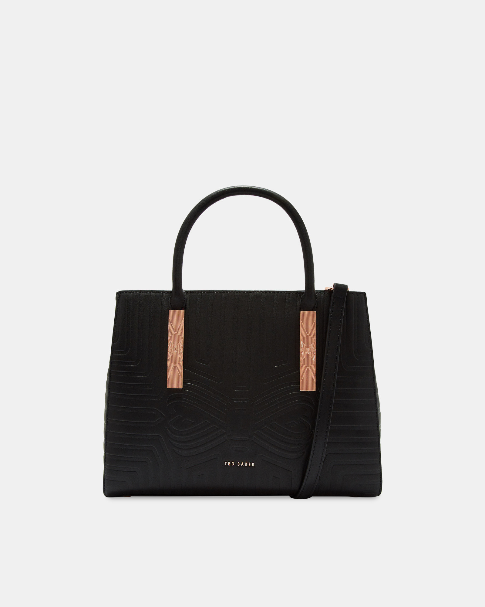 JESICCA Bow embossed leather tote bag