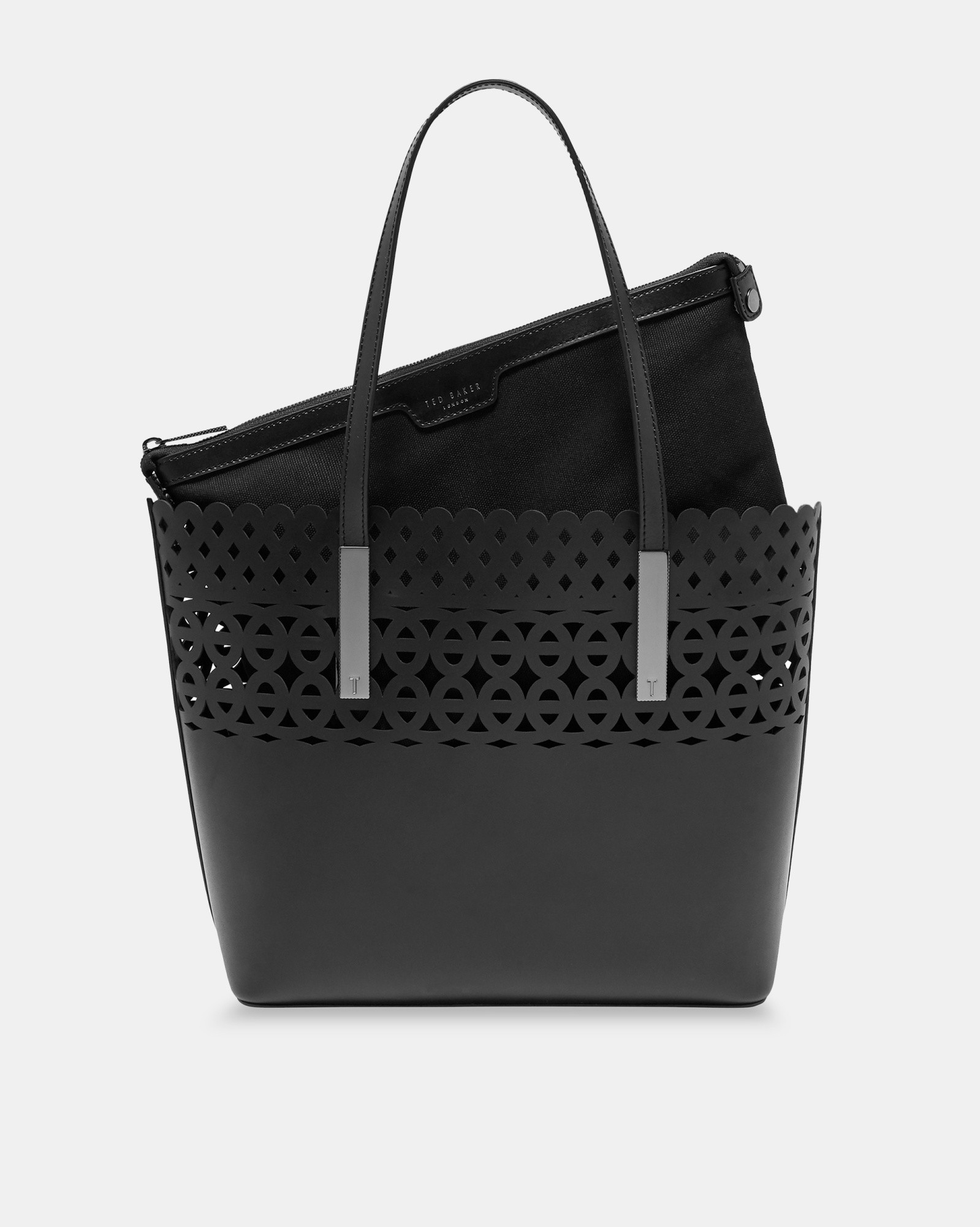 SYLVIEE Cut out detail leather shopper bag