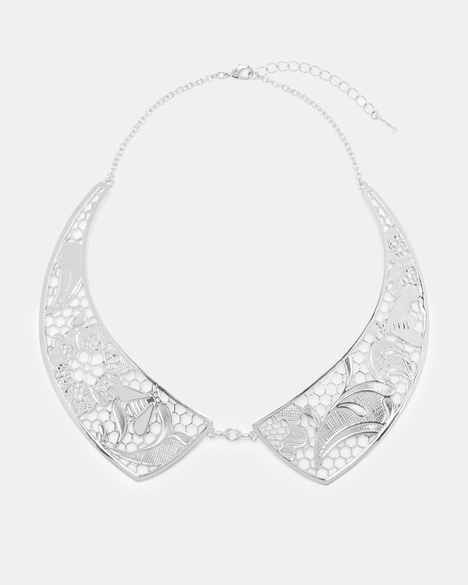 BASILIA Bumble bee lace collar necklace