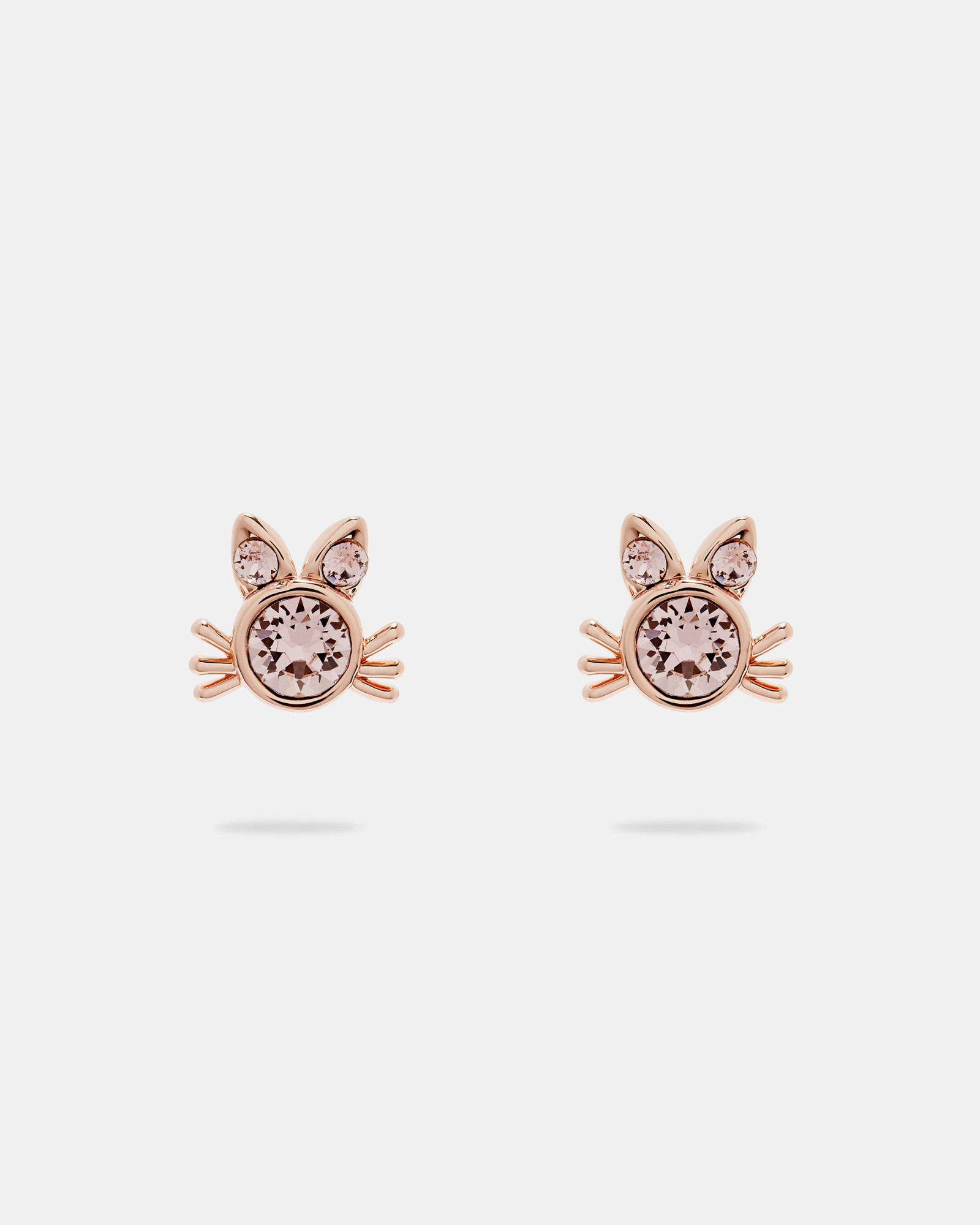 SABRO Crystal kitten earrings