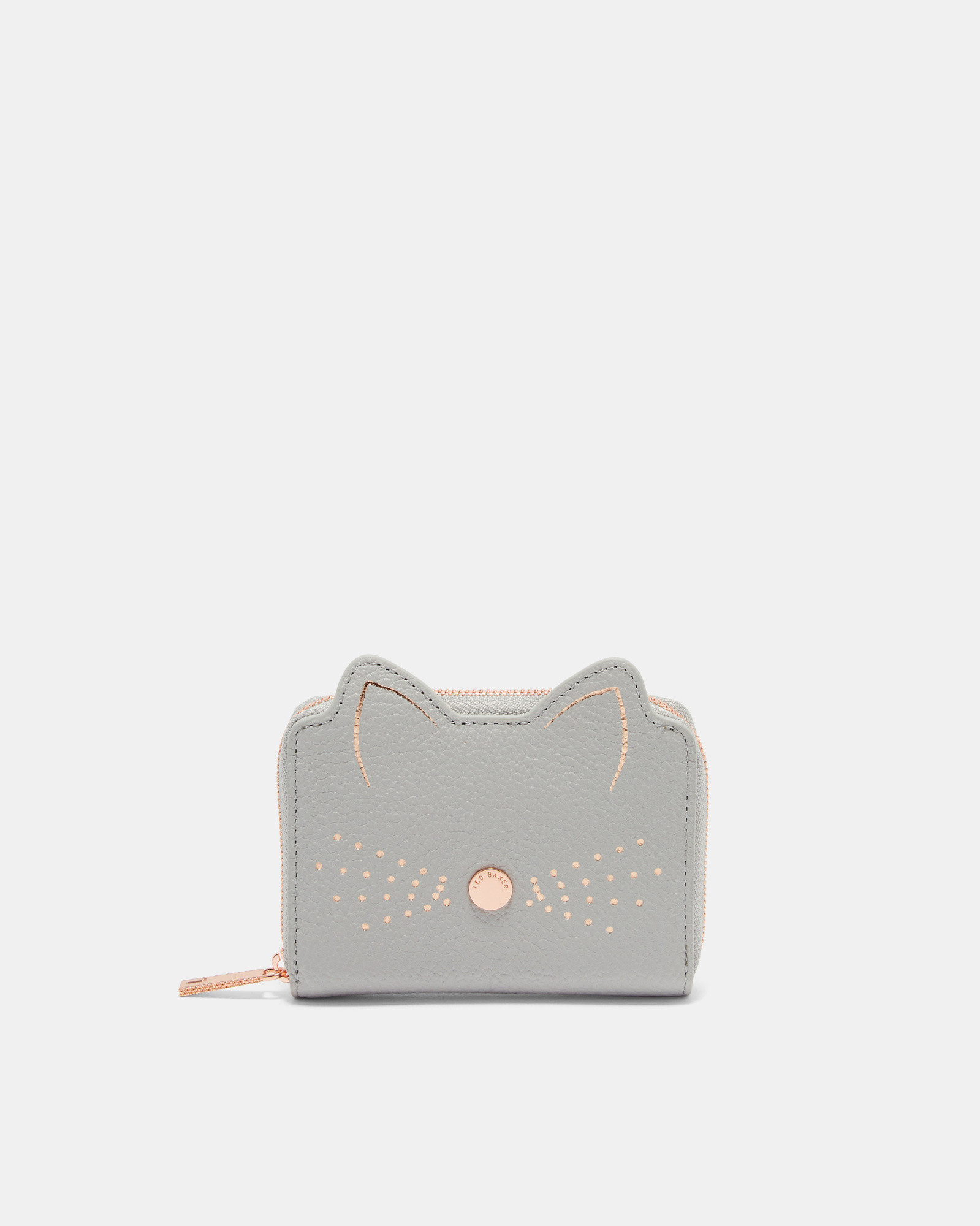 LOHANA Cat whiskers small leather zip purse
