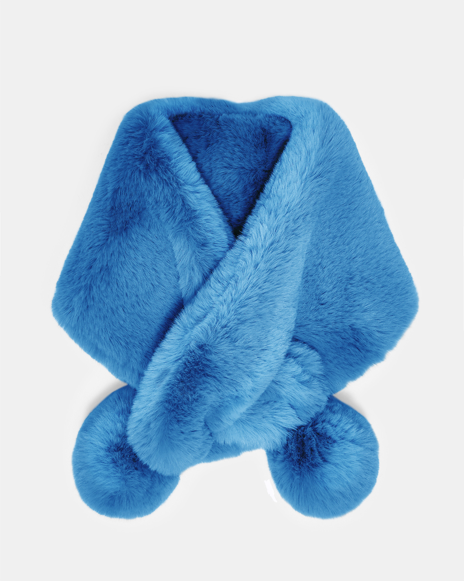 ZALIE Faux fur pom pom snood