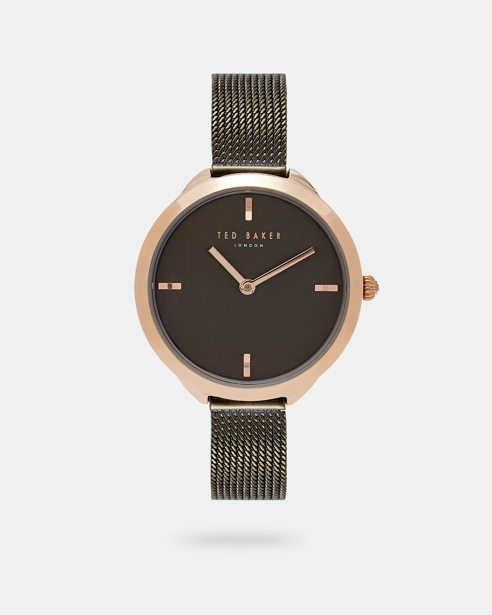 ELANIA Contrast mesh strap watch