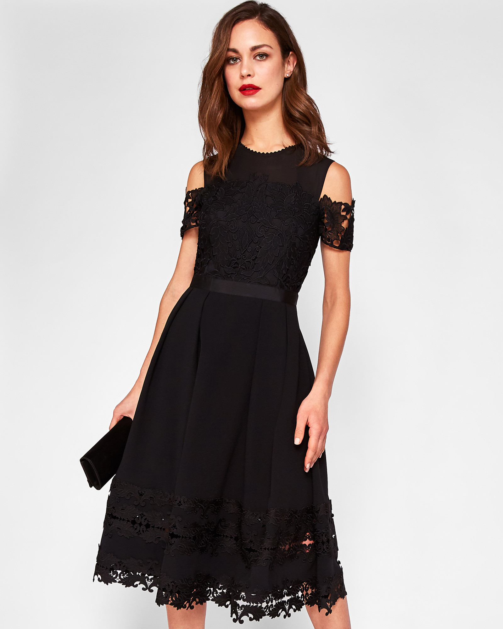 NACII Structured lace midi dress