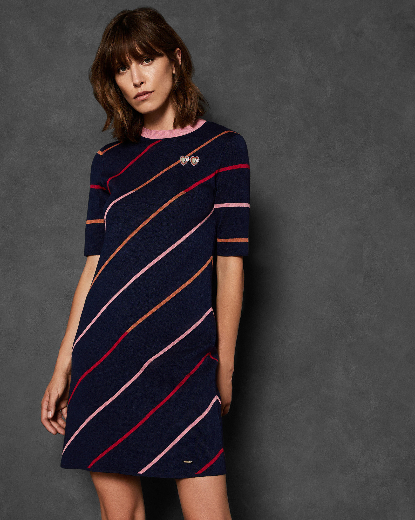 PELINOR Striped knit dress