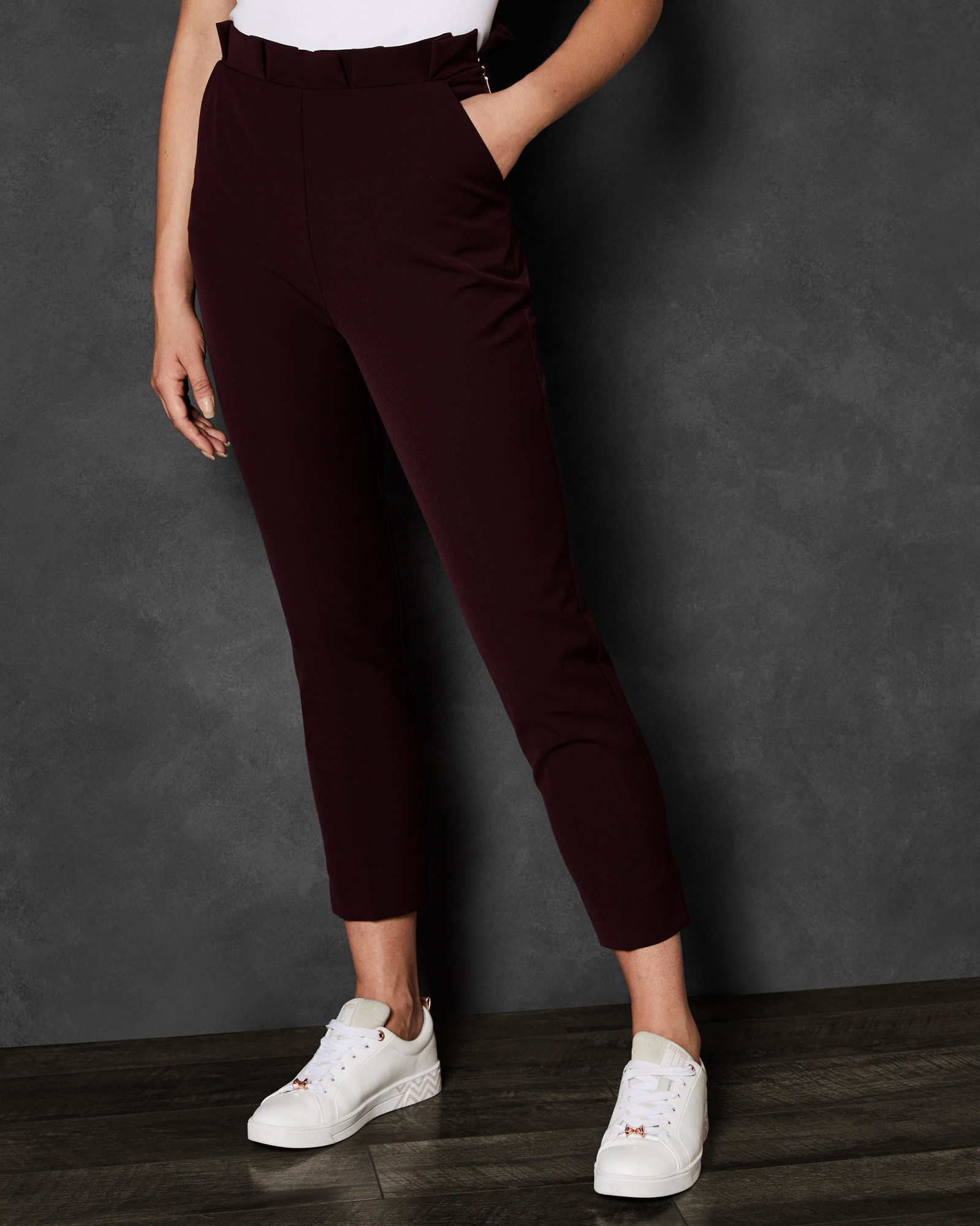 MAGGIT Gathered waist skinny trousers