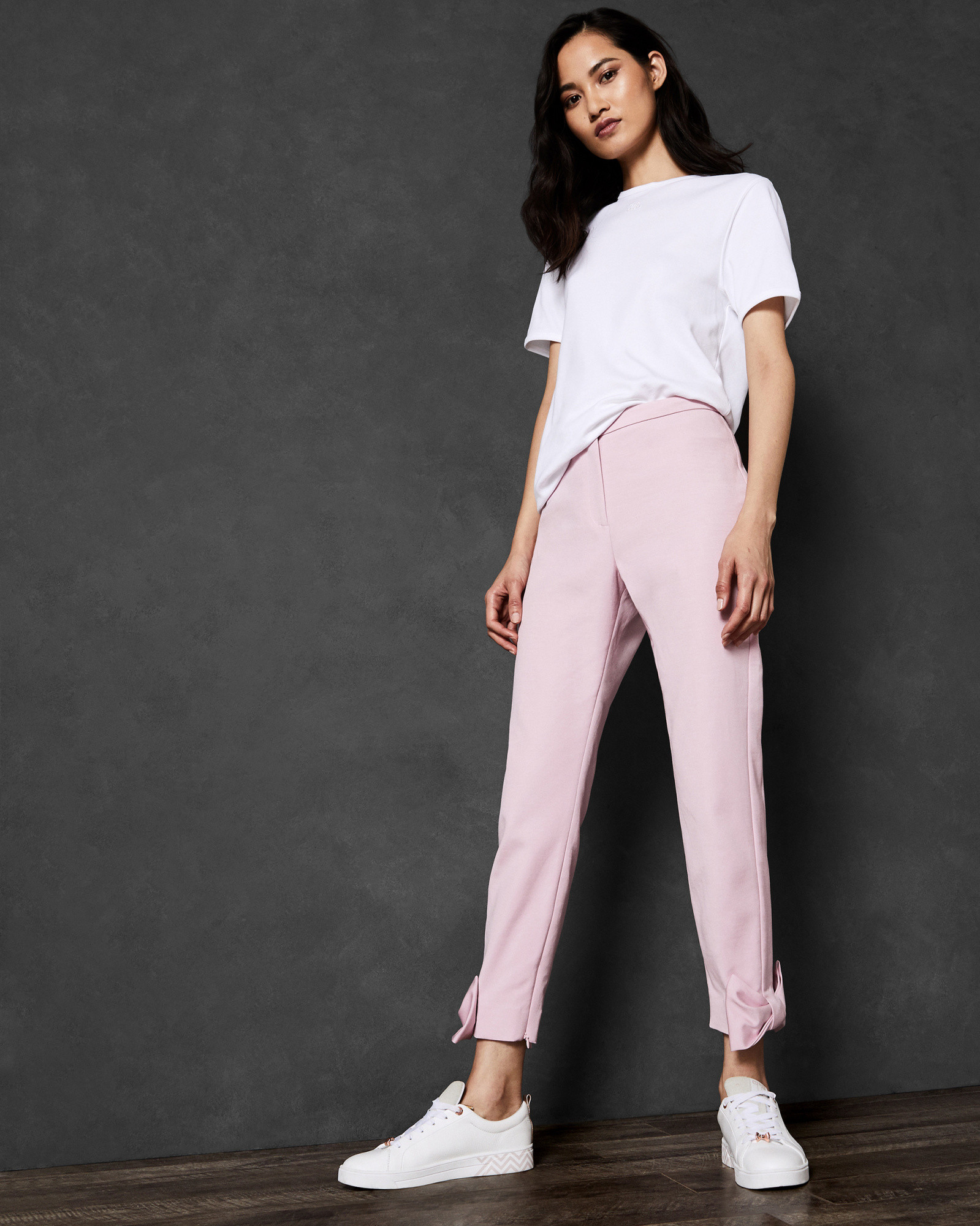 TOPLYT Bow cuff ankle grazer trousers