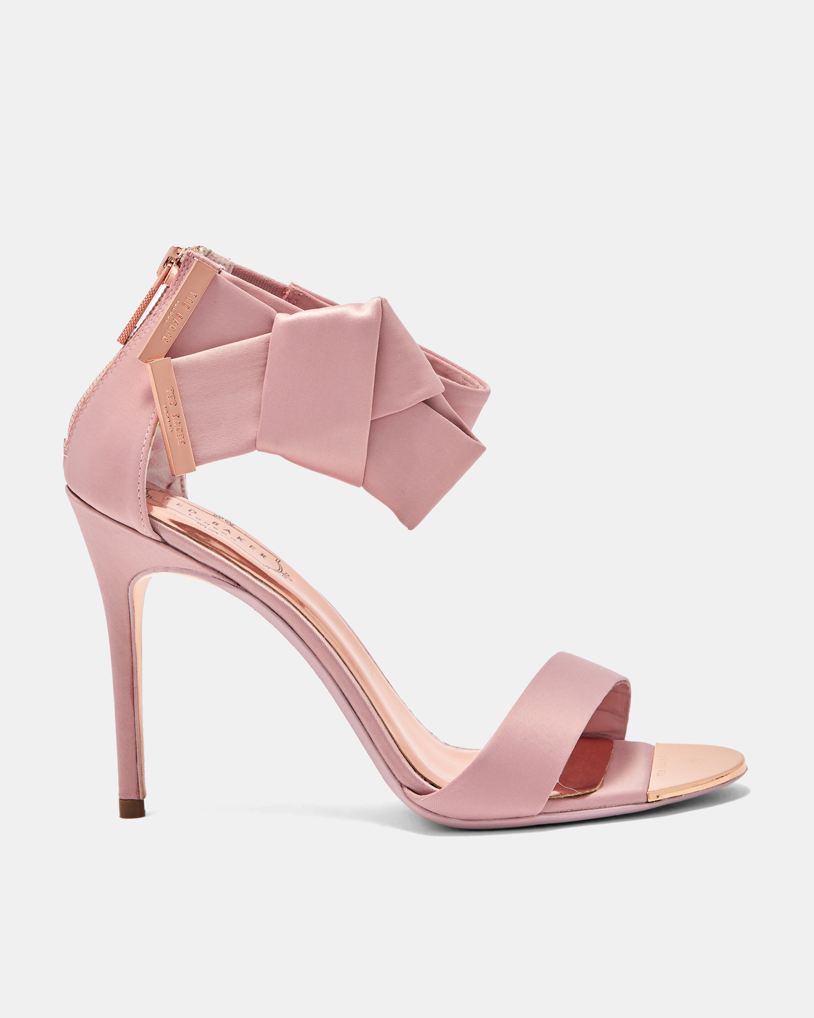 ELIRAA Knotted bow satin sandals