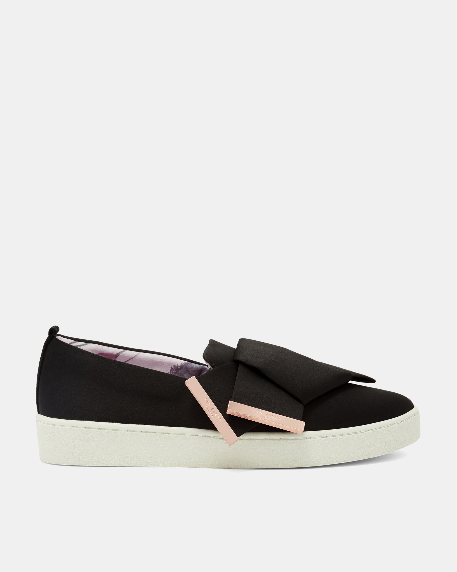 EMMHA Satin bow slip-on sneakers