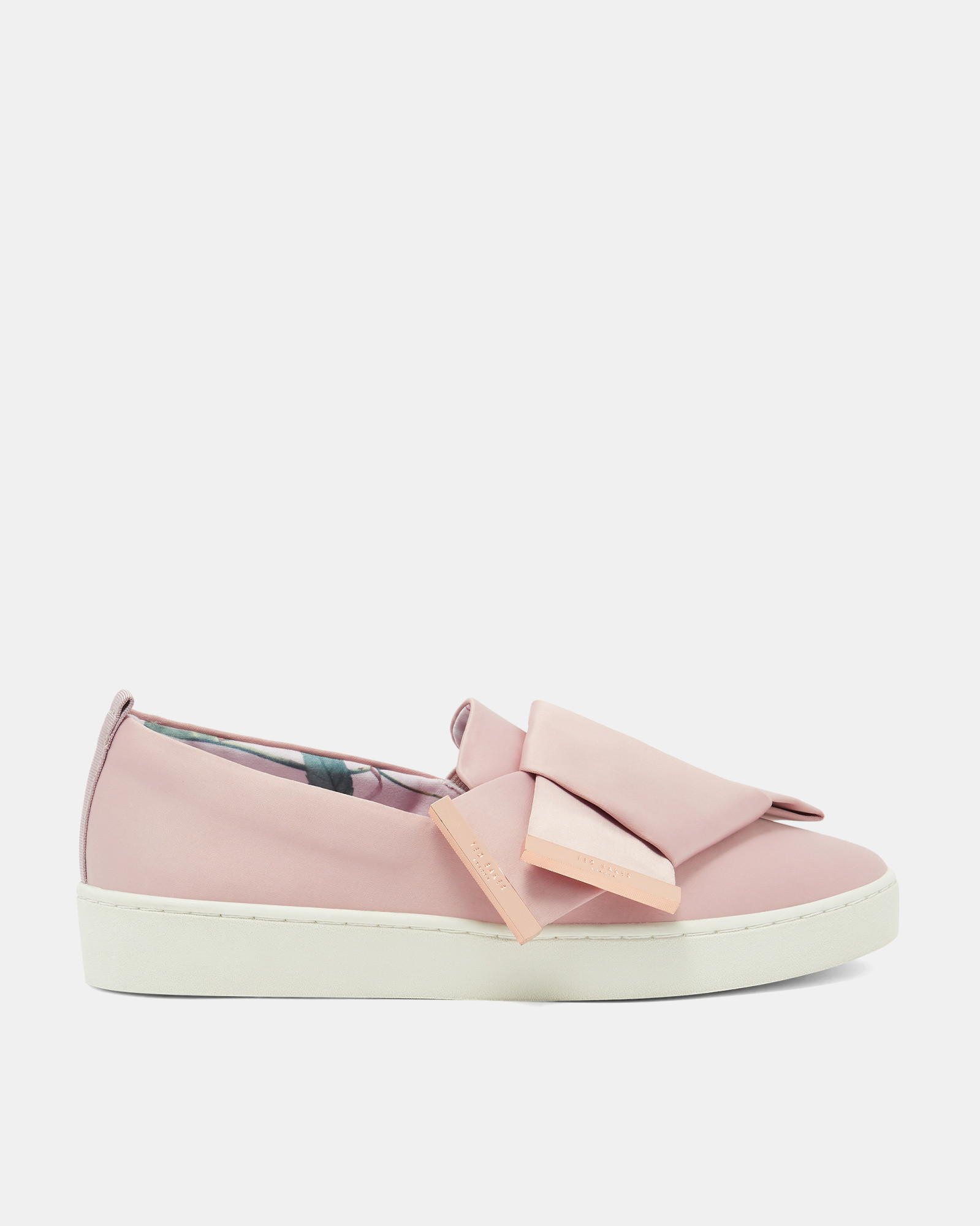 EMMHA Satin bow slip-on sneakers