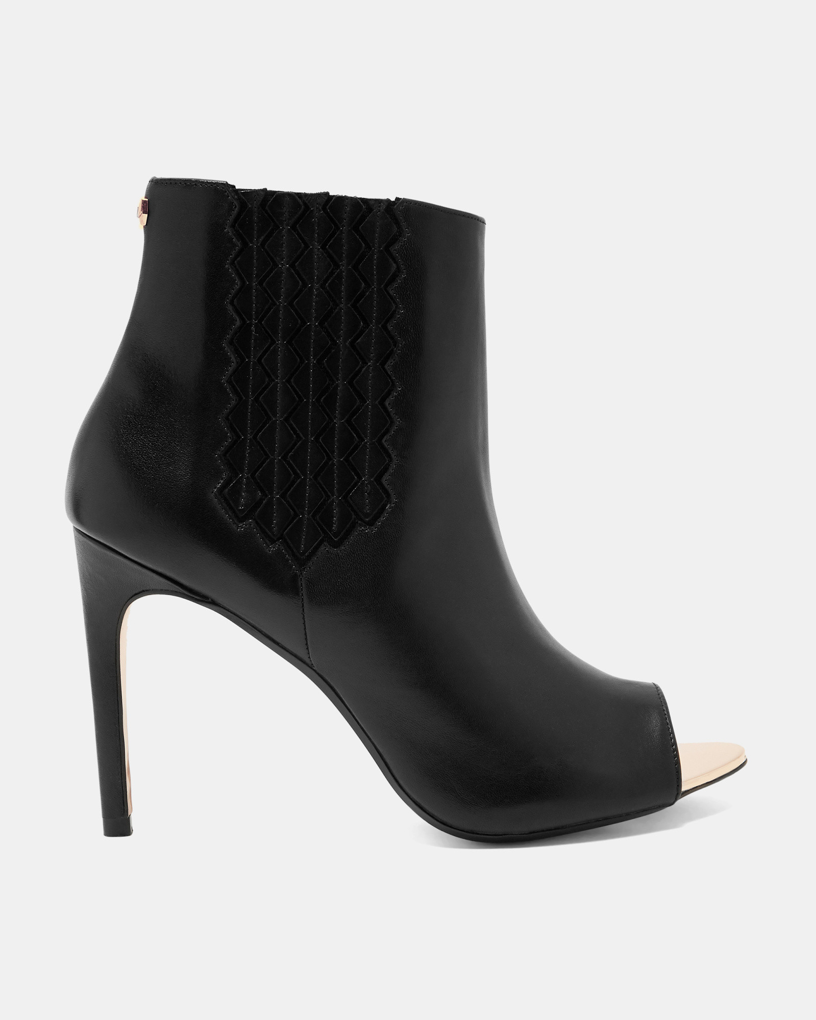 LARIZEN Peep toe heeled boots